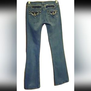 Womens 26 Miss Me Jean. JP4221RE BOOT. Color Dark 39A. Waist 26" Inseam 32"